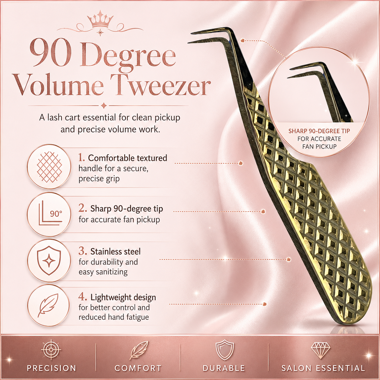 90 Degree Volume Lash Tweezer